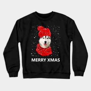 Husky Merry Xmas Crewneck Sweatshirt